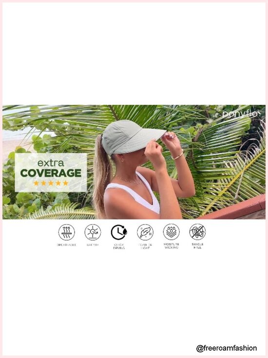 Wide Brim Ponytail Sun Hat UPF 50 Protective main image 5
